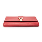 Clutch Ligne Y Clutch Red Calfskin Leather
