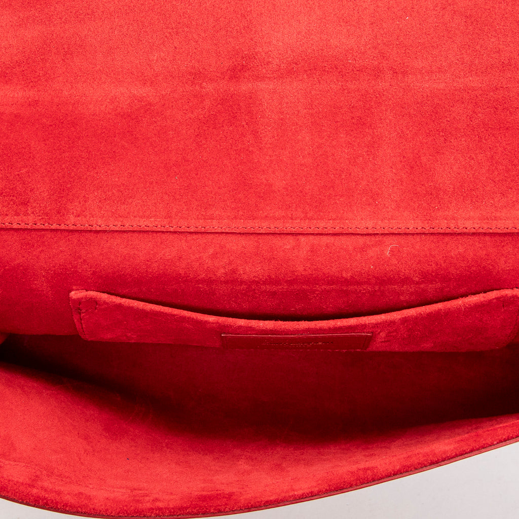 Clutch Ligne Y Clutch Red Calfskin Leather