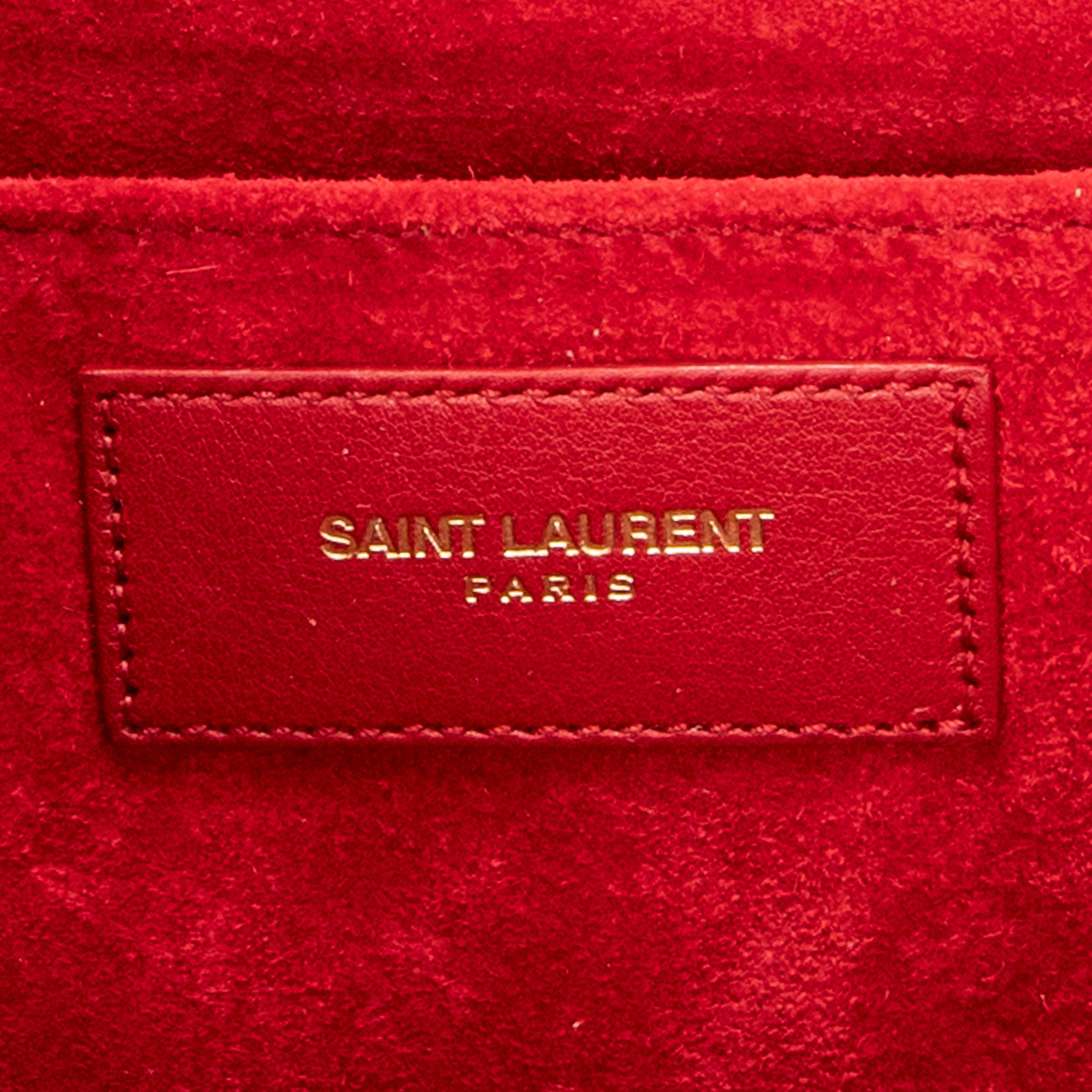 Clutch Ligne Y Clutch Red Calfskin Leather
