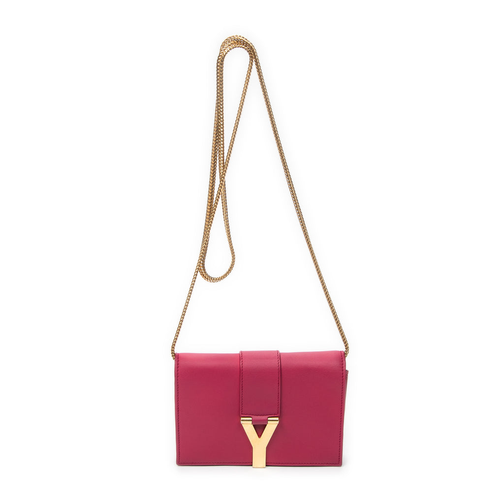 Shoulder Bag Mini Chyc Flap Crossbody Fuchsia Pink Calfskin Leather