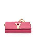 Shoulder Bag Mini Chyc Flap Crossbody Fuchsia Pink Calfskin Leather