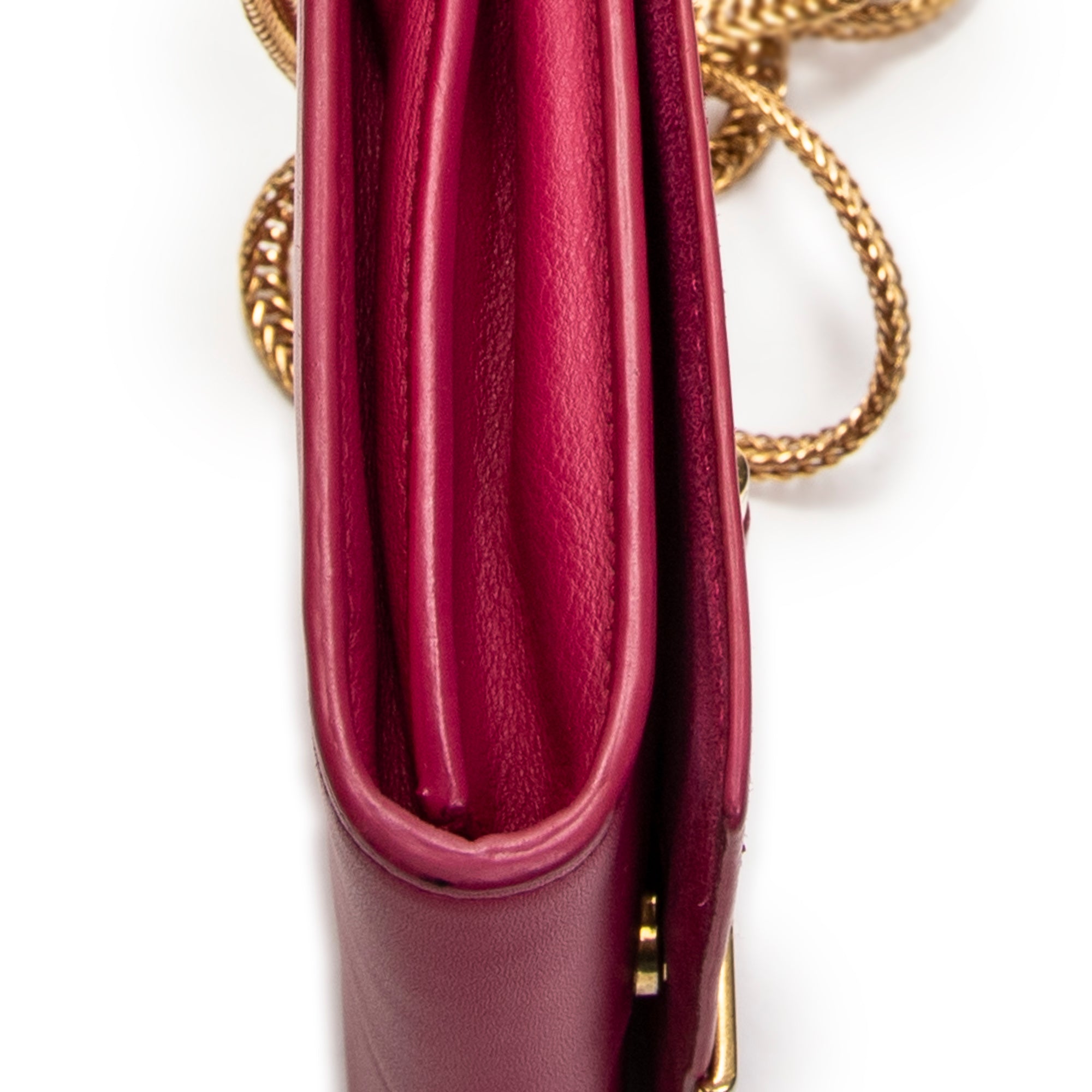 Shoulder Bag Mini Chyc Flap Crossbody Fuchsia Pink Calfskin Leather