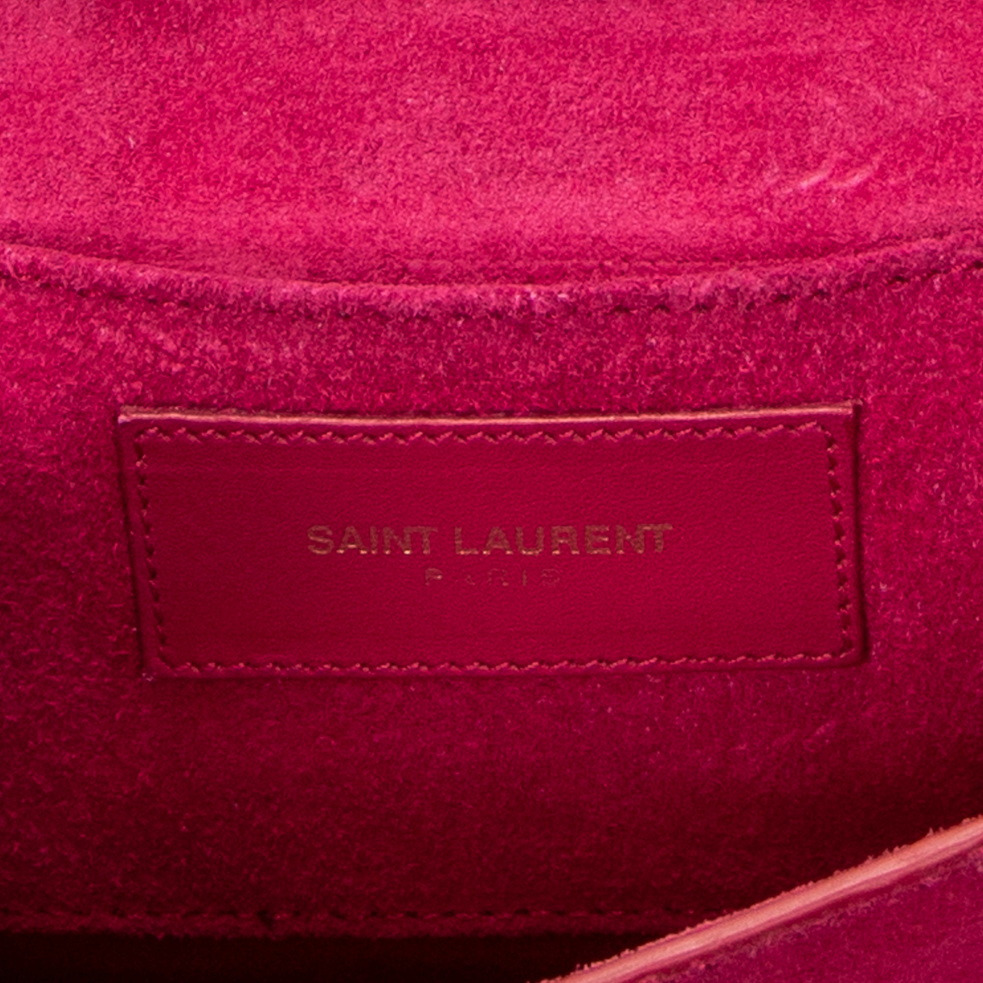 Shoulder Bag Mini Chyc Flap Crossbody Fuchsia Pink Calfskin Leather