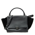 Shoulder Bag Medium Trapeze Black Grained Calfskin Leather