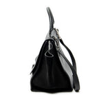 Shoulder Bag Medium Trapeze Black Grained Calfskin Leather