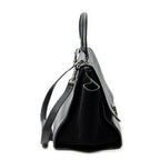 Shoulder Bag Medium Trapeze Black Grained Calfskin Leather