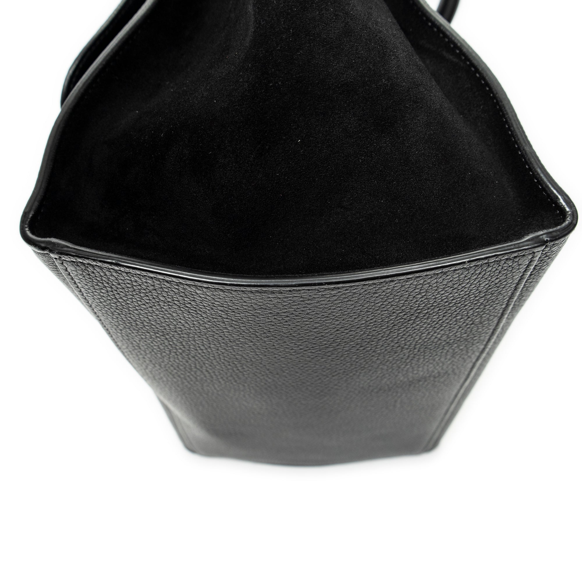 Shoulder Bag Medium Trapeze Black Grained Calfskin Leather