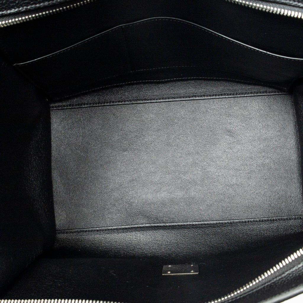 Shoulder Bag Medium Trapeze Black Grained Calfskin Leather