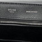 Shoulder Bag Medium Trapeze Black Grained Calfskin Leather