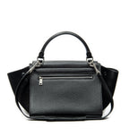 Shoulder Bag Small Trapeze Black Grained Calfskin Leather