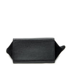 Shoulder Bag Small Trapeze Black Grained Calfskin Leather
