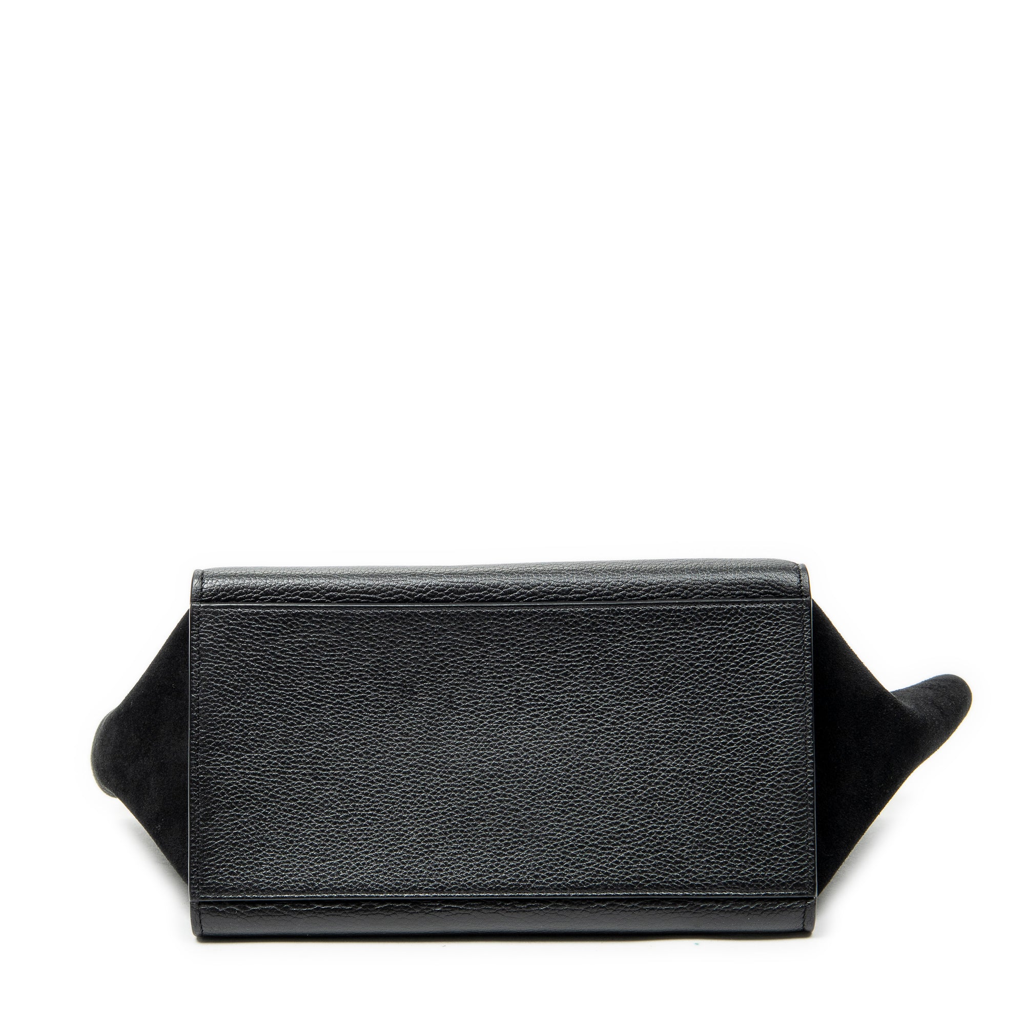 Shoulder Bag Small Trapeze Black Grained Calfskin Leather