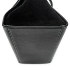 Shoulder Bag Small Trapeze Black Grained Calfskin Leather
