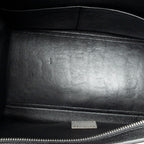 Shoulder Bag Small Trapeze Black Grained Calfskin Leather