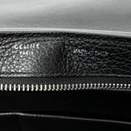 Shoulder Bag Small Trapeze Black Grained Calfskin Leather