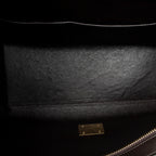 Shoulder Bag Small Trapeze Burgundy Pebbled Calfskin Leather