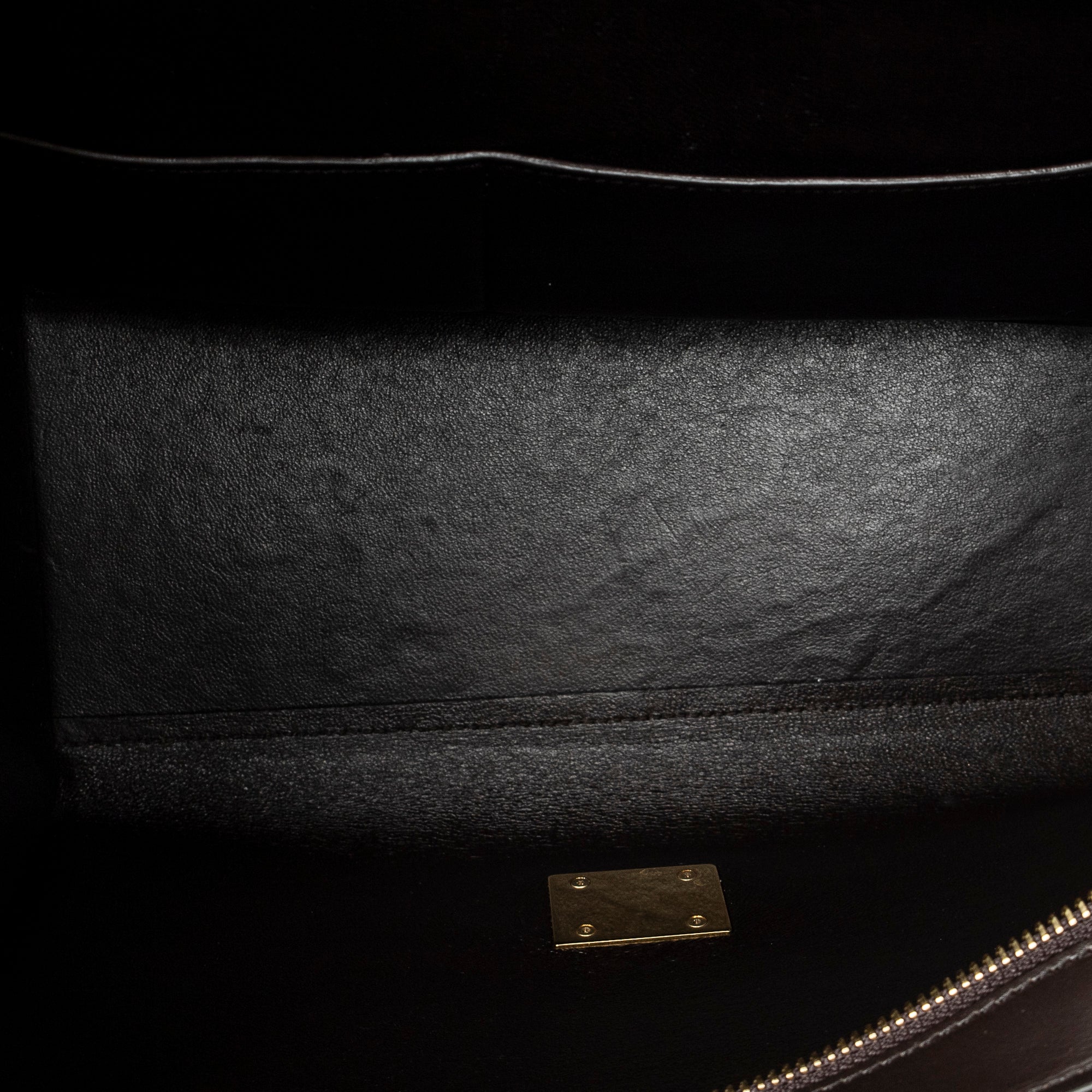 Shoulder Bag Small Trapeze Burgundy Pebbled Calfskin Leather