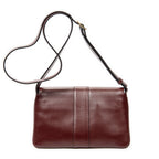 Shoulder Bag Small Arli Flap Maroon Calfskin Leather