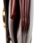Shoulder Bag Small Arli Flap Maroon Calfskin Leather