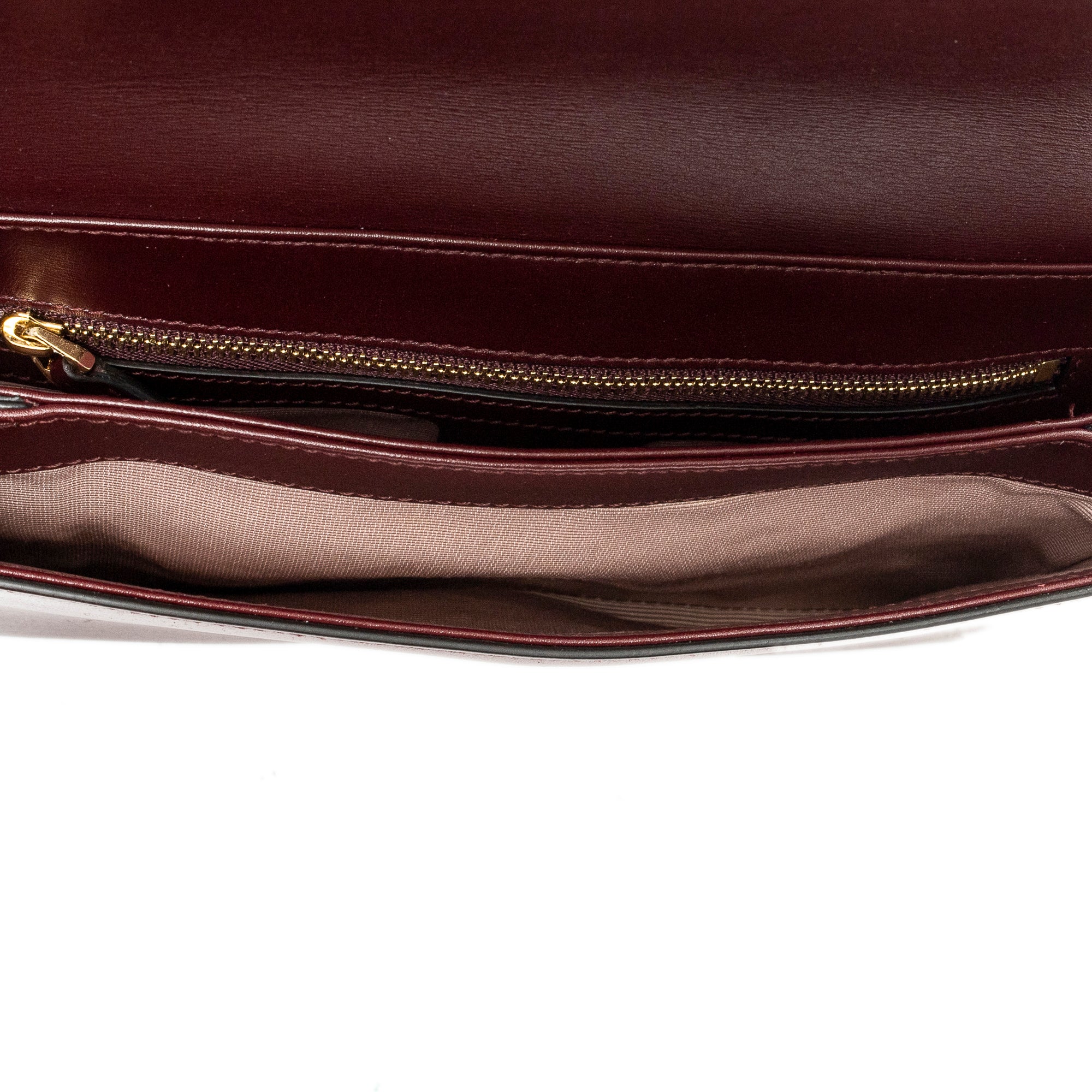 Shoulder Bag Small Arli Flap Maroon Calfskin Leather