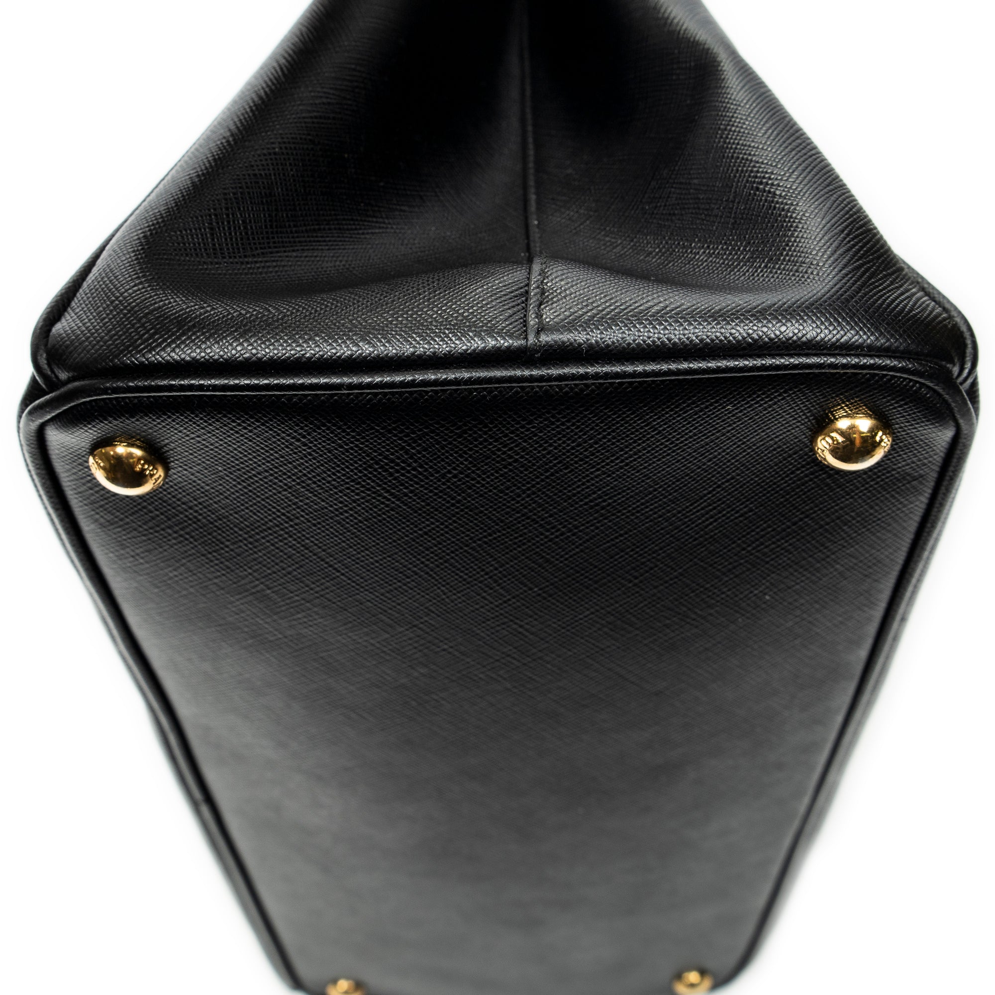 Shoulder Bag Large Galleria Double Zip Tote Black Saffiano Leather
