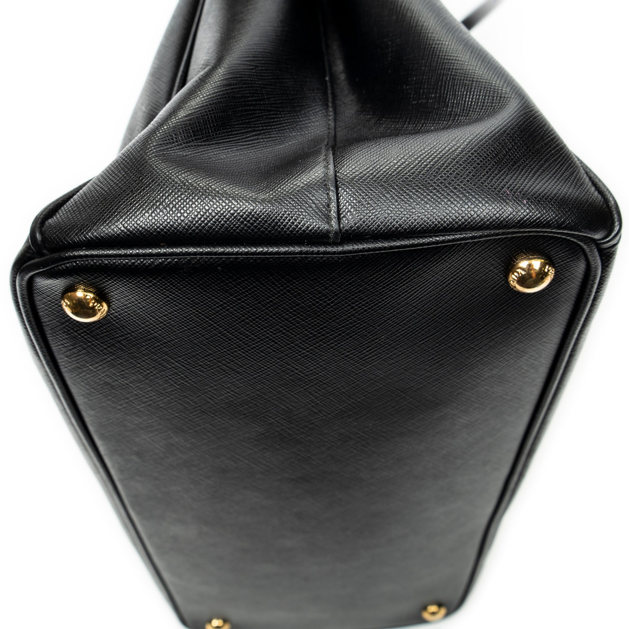 Shoulder Bag Large Galleria Double Zip Tote Black Saffiano Leather