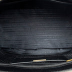 Shoulder Bag Large Galleria Double Zip Tote Black Saffiano Leather