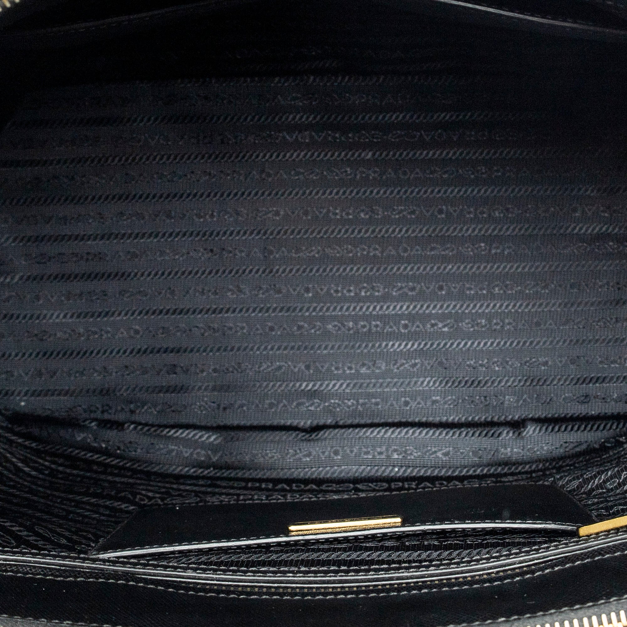 Shoulder Bag Large Galleria Double Zip Tote Black Saffiano Leather