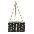 Shoulder Bag Medium Kate Black Floral Print Calfskin Leather