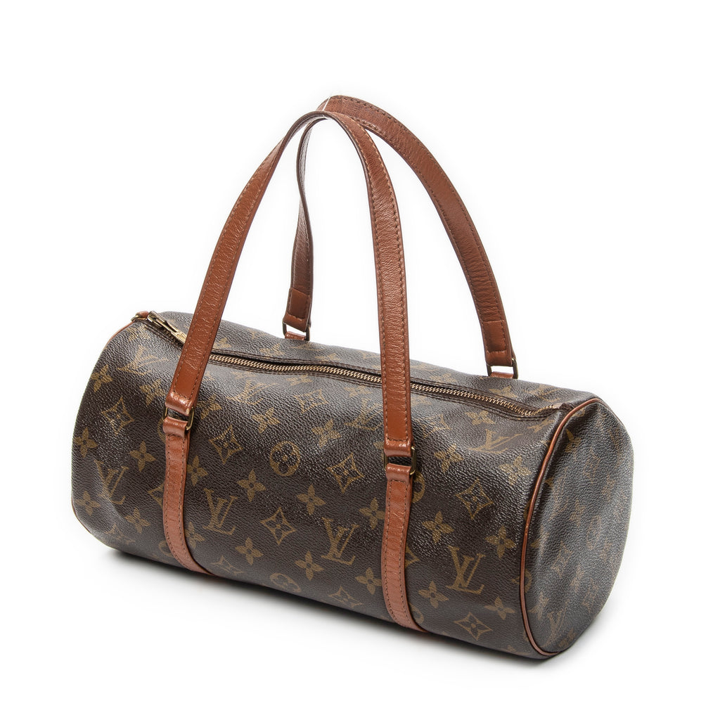 Handbag Papillon 30 Brown Monogram Canvas