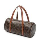 Handbag Papillon 30 Brown Monogram Canvas