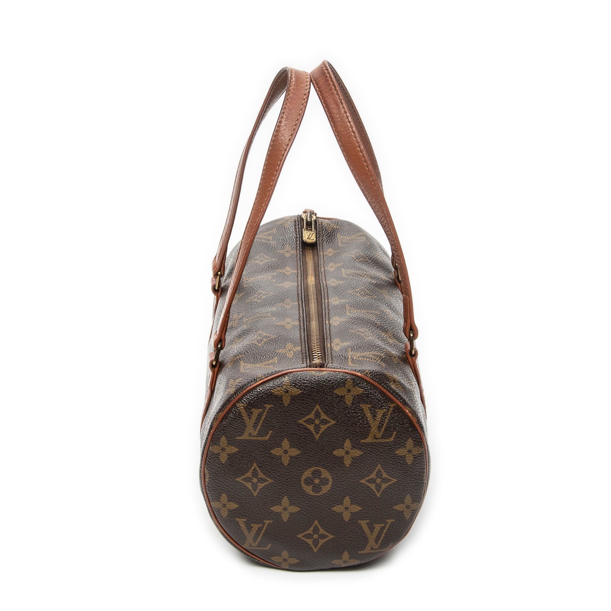 Handbag Papillon 30 Brown Monogram Canvas