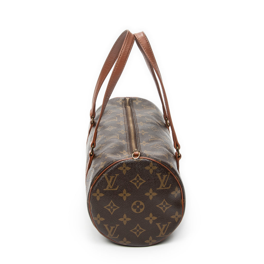 Handbag Papillon 30 Brown Monogram Canvas