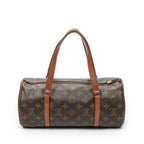Handbag Papillon 30 Brown Monogram Canvas