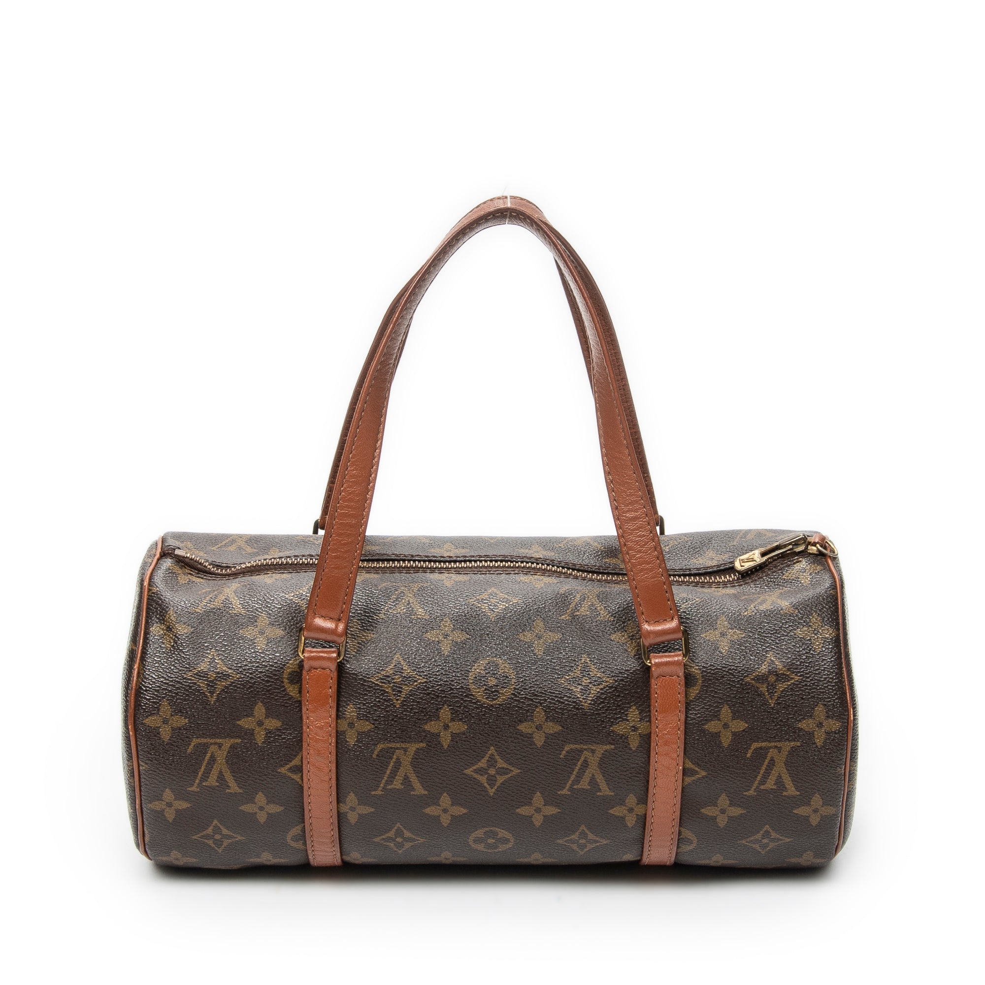 Handbag Papillon 30 Brown Monogram Canvas