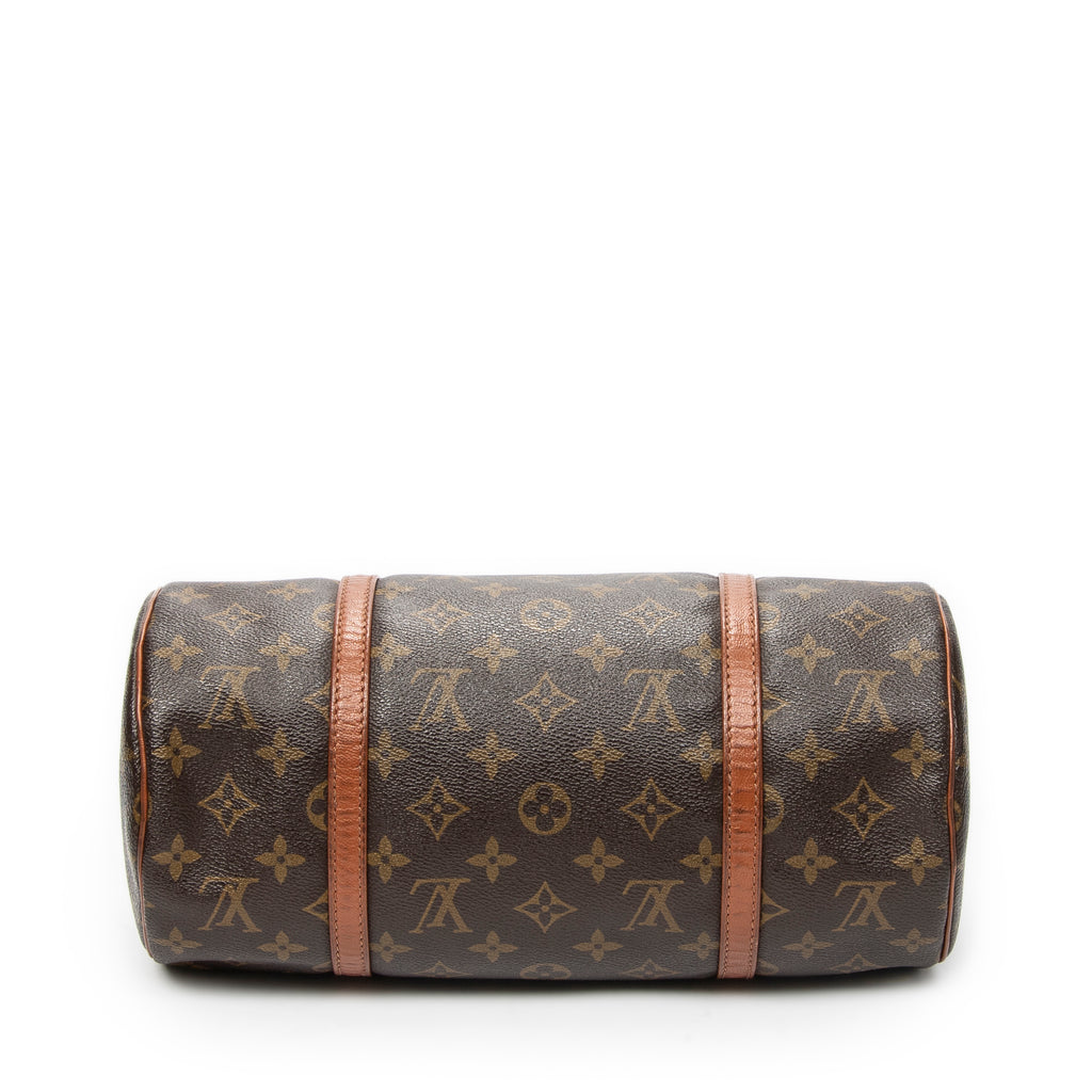 Handbag Papillon 30 Brown Monogram Canvas