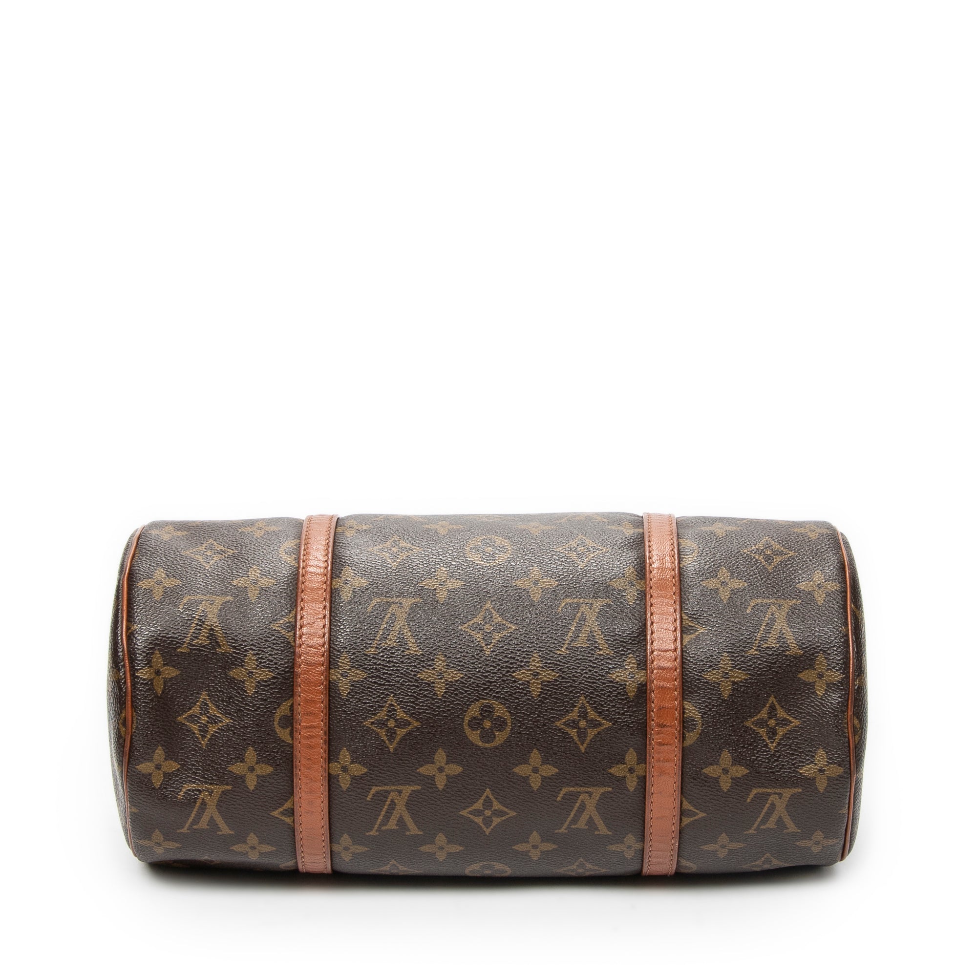 Handbag Papillon 30 Brown Monogram Canvas