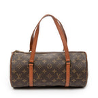 Handbag Papillon 30 Brown Monogram Canvas