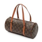 Handbag Papillon 30 Brown Monogram Canvas