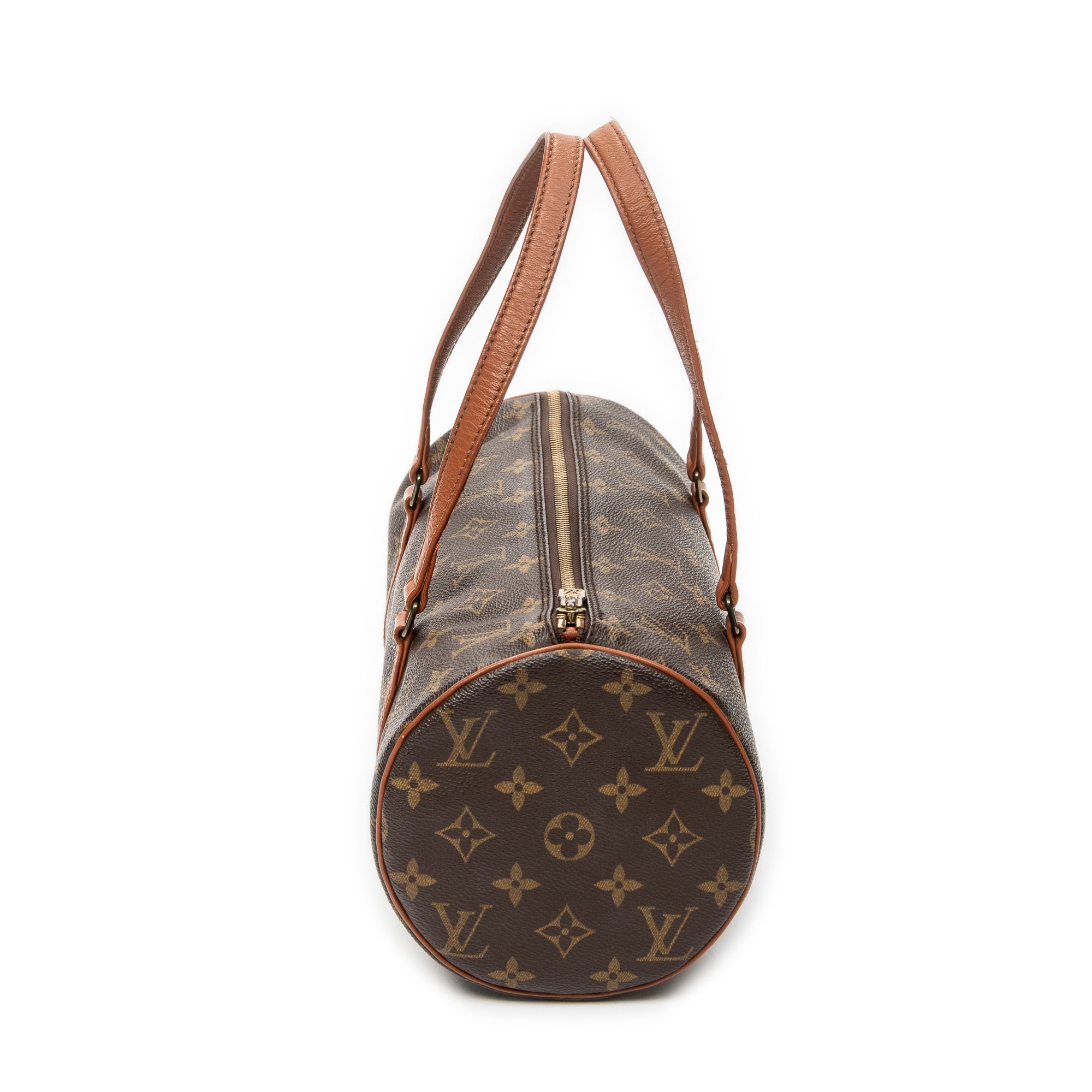 Handbag Papillon 30 Brown Monogram Canvas