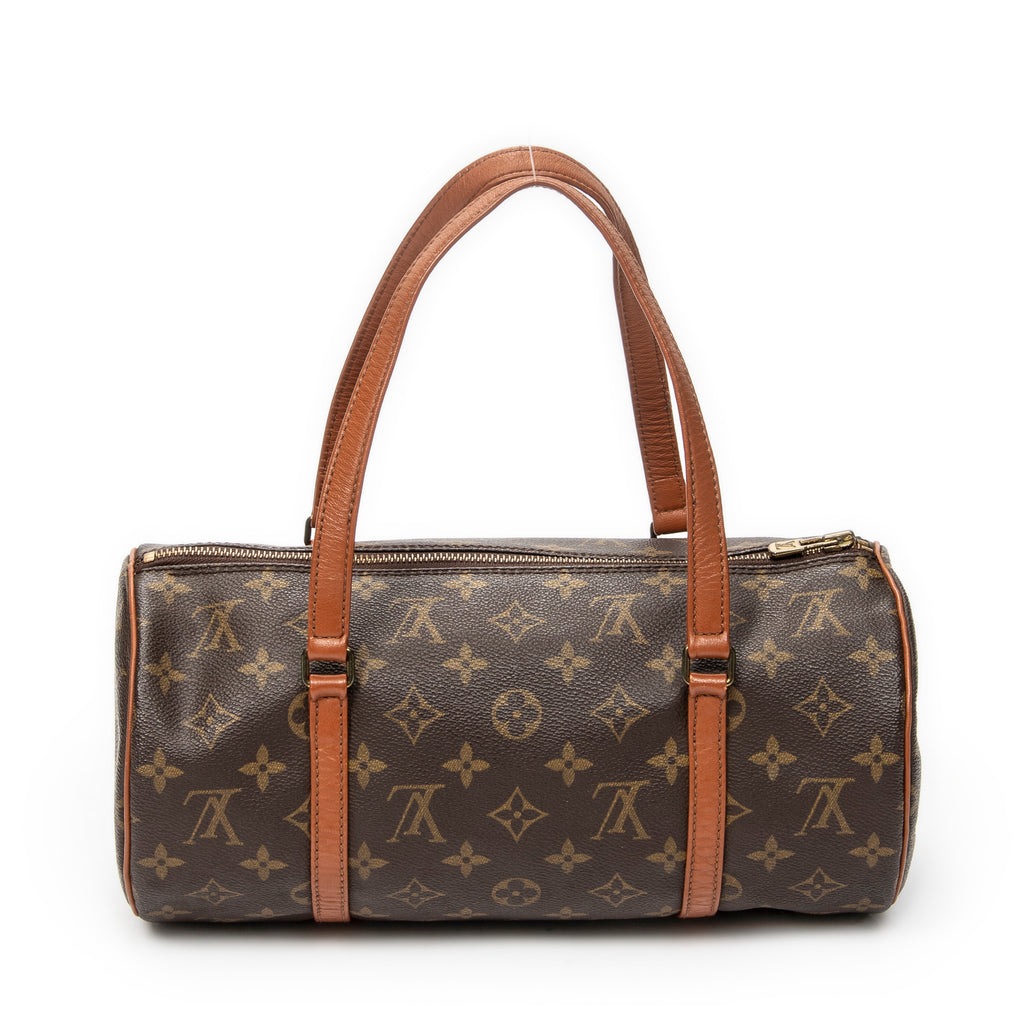 Handbag Papillon 30 Brown Monogram Canvas