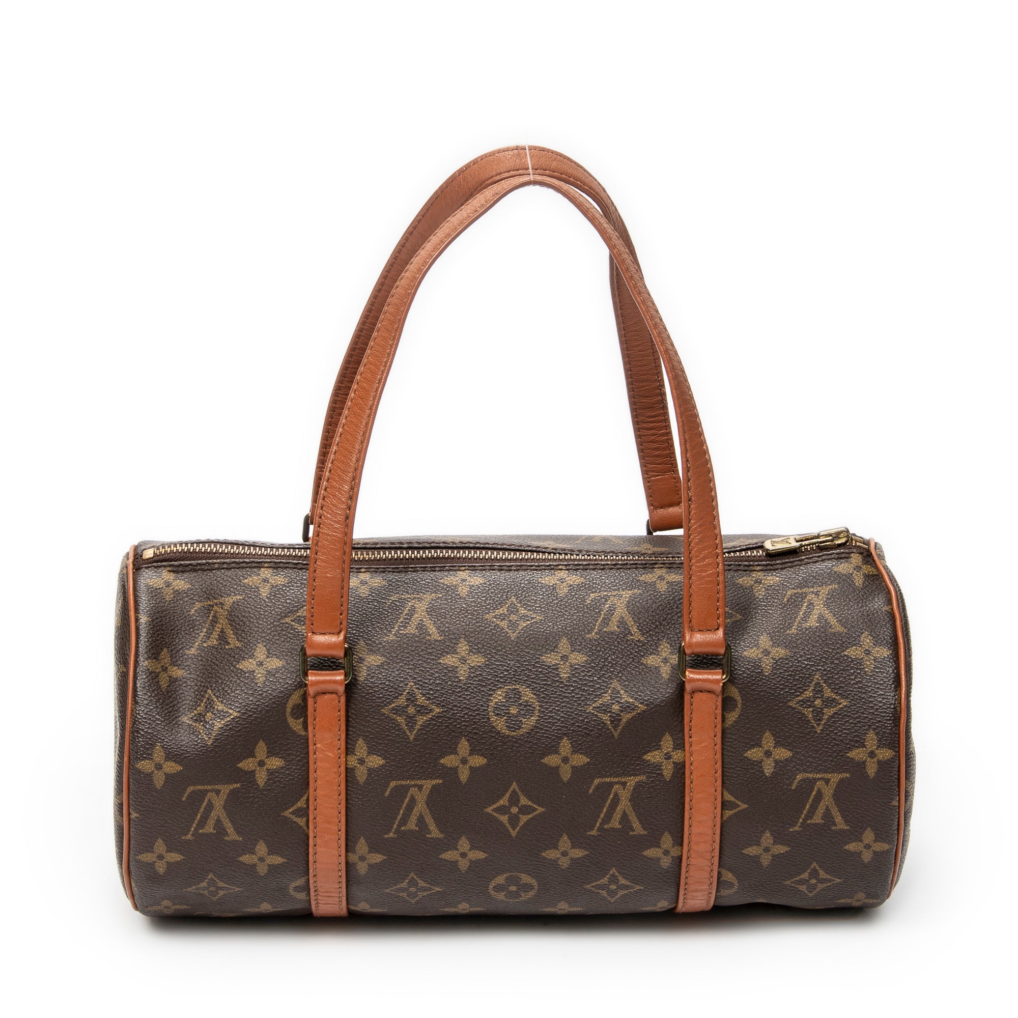 Handbag Papillon 30 Brown Monogram Canvas