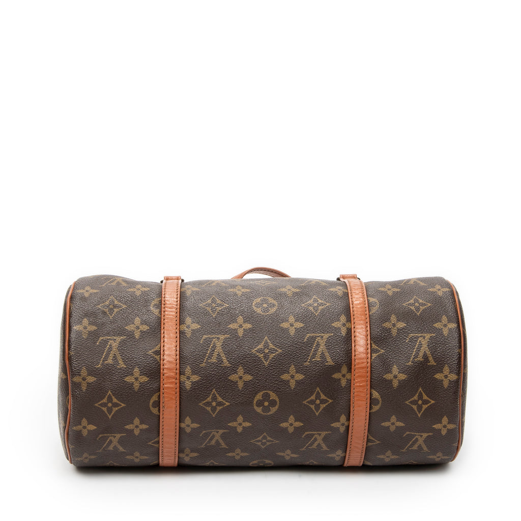 Handbag Papillon 30 Brown Monogram Canvas