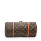 Handbag Papillon 30 Brown Monogram Canvas