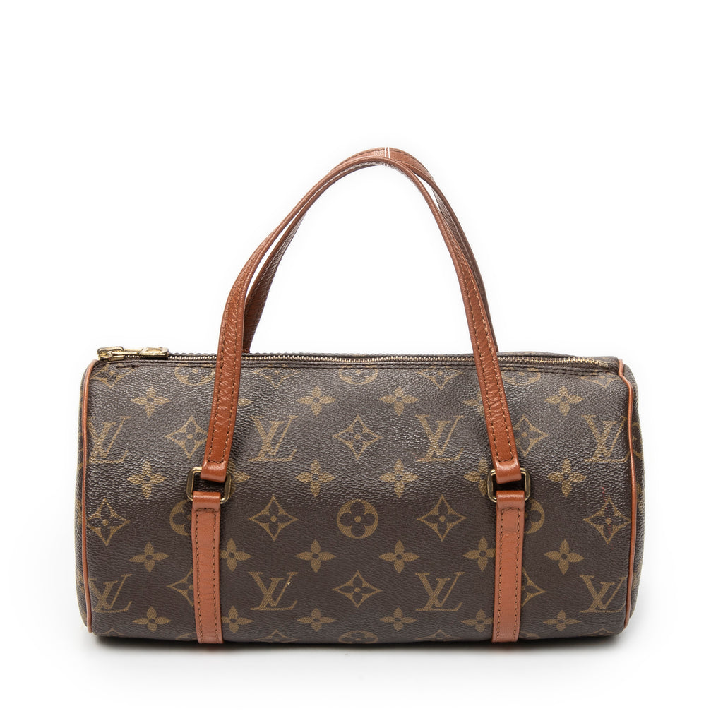 Handbag Papillon 26 Brown Monogram Canvas
