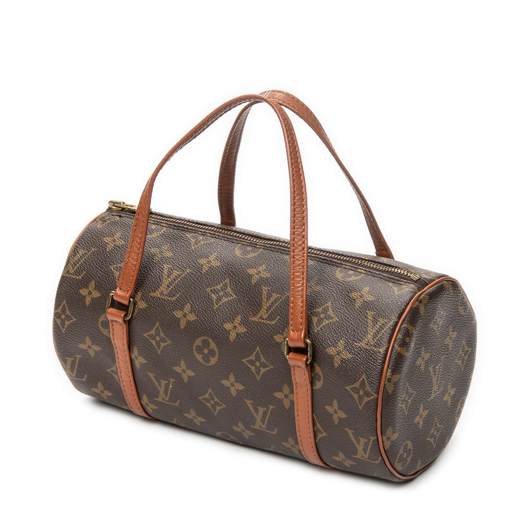 Handbag Papillon 26 Brown Monogram Canvas