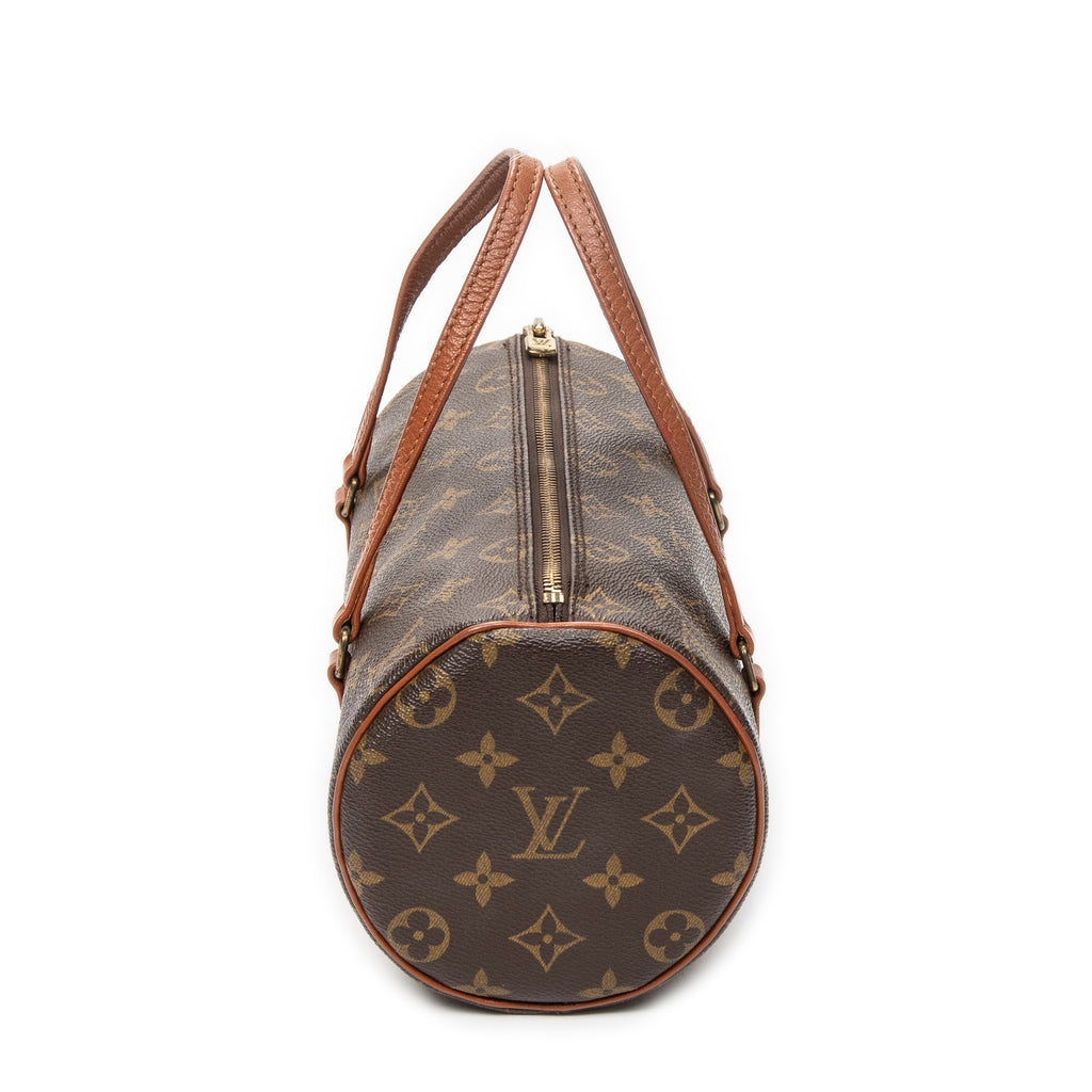 Handbag Papillon 26 Brown Monogram Canvas
