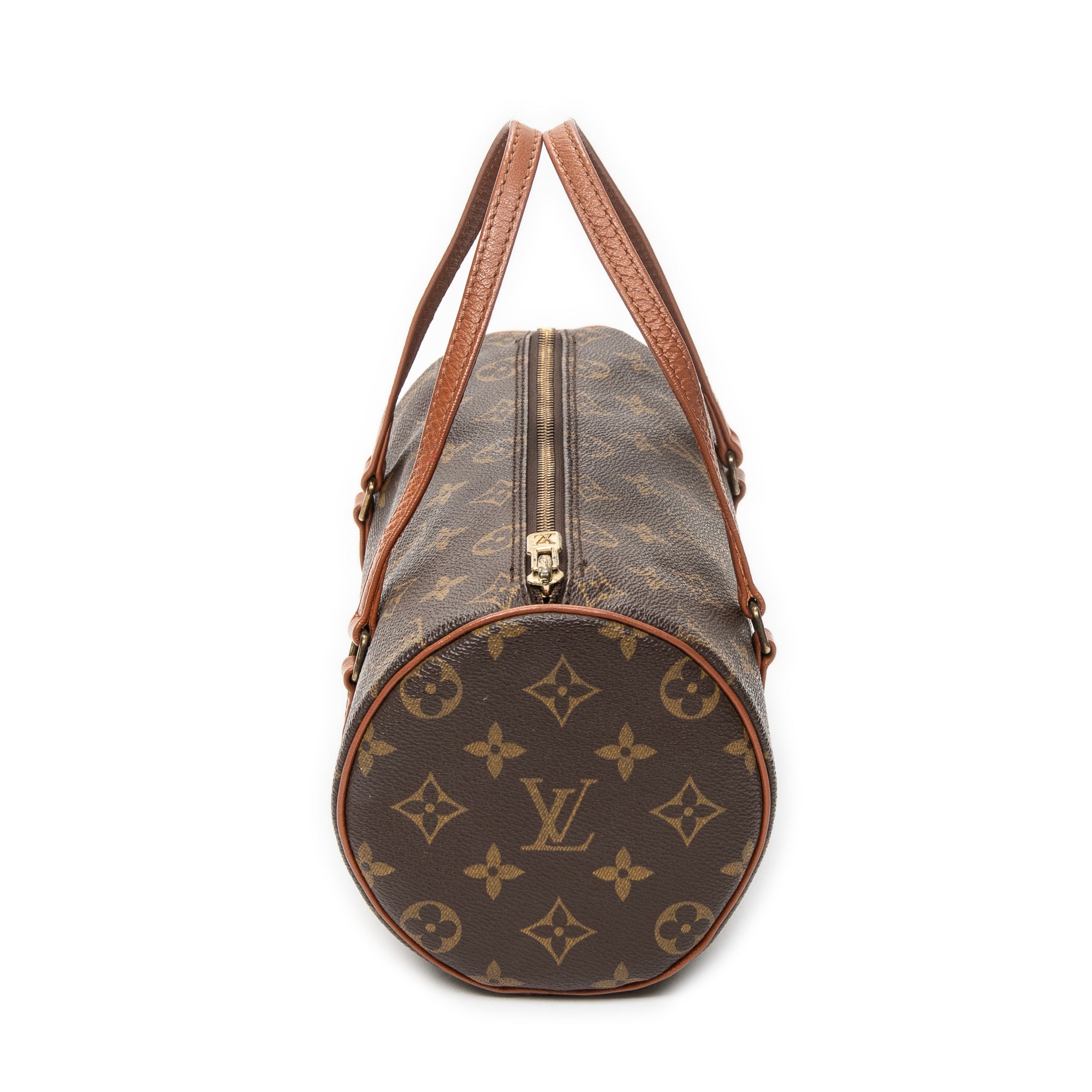 Handbag Papillon 26 Brown Monogram Canvas