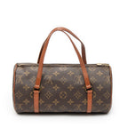 Handbag Papillon 26 Brown Monogram Canvas