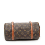 Handbag Papillon 26 Brown Monogram Canvas